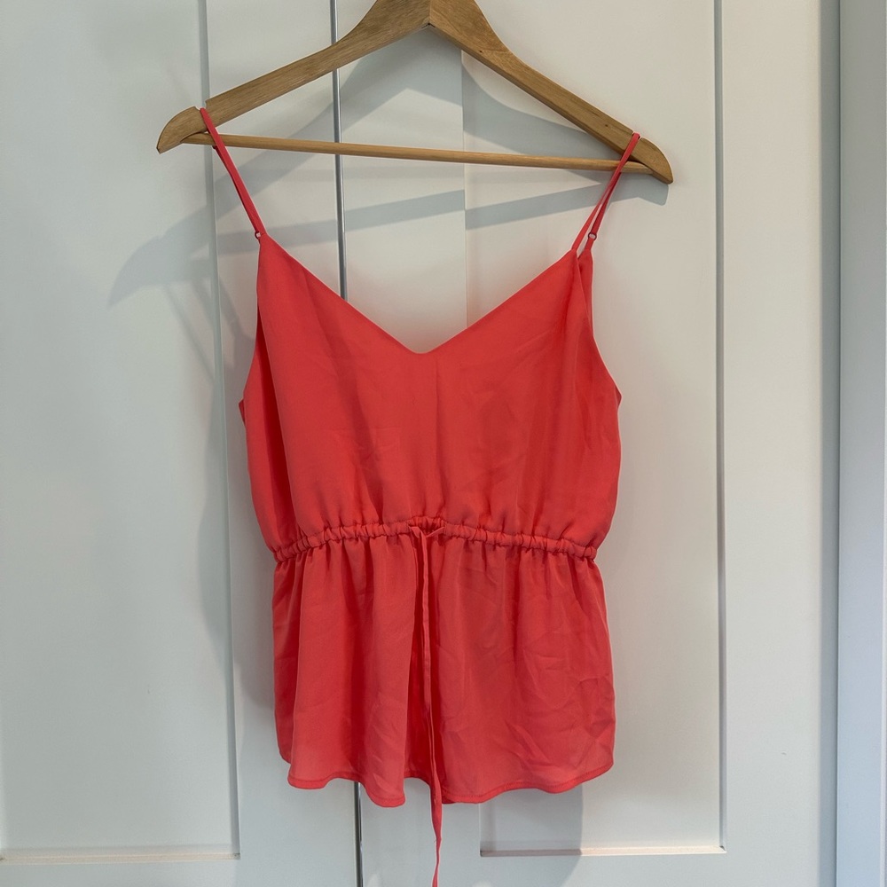Babaton Warren Tie Front Cami in Coral